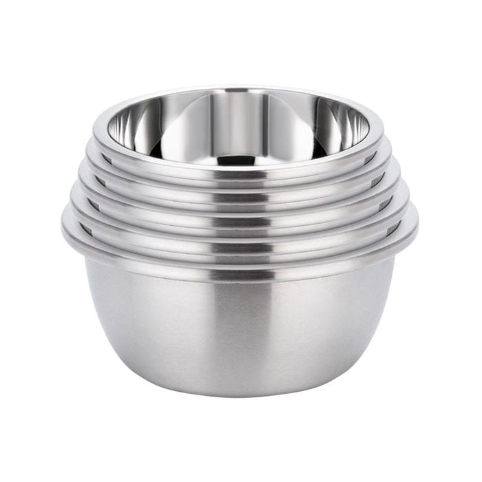 SOGA 5Pcs Polished Stainless Steel Mixing Bowl
