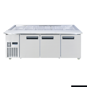 Thermaster Two Door Cold Bench Salad Station 6x1/1 Gn Pans  - Salad Bar Fridges (pg210fa-xb)