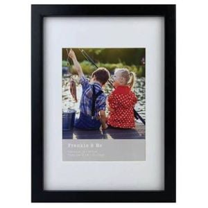 Frankie & Me Wooden Border 6x8'' Picture Frame Home/Office Photo Decor Black