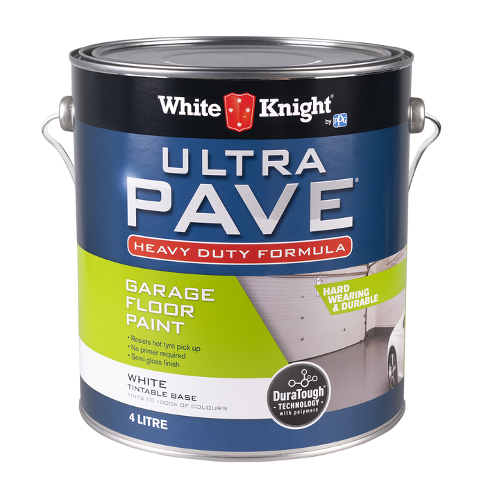 White Knight White Heavy Duty Ultra Pave Concrete And Paving Paint - 4L