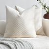 Gioia Casa 2-Pack Chenille Waffle Cushion Covers 45cm x 45cm - Oatmeal