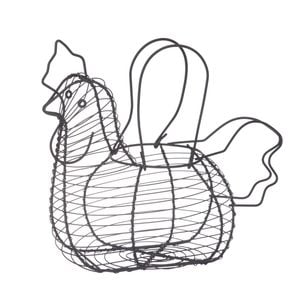 Davis & Waddell Chicken Egg Basket Storage 35x28cm - Black
