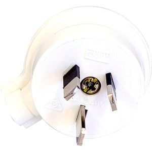 HPM 10 Amp 3 Pin Side Entry Plug Top - Grey