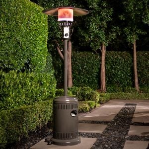 Mimosa Lava Matte Black Outdoor Gas Patio Heater