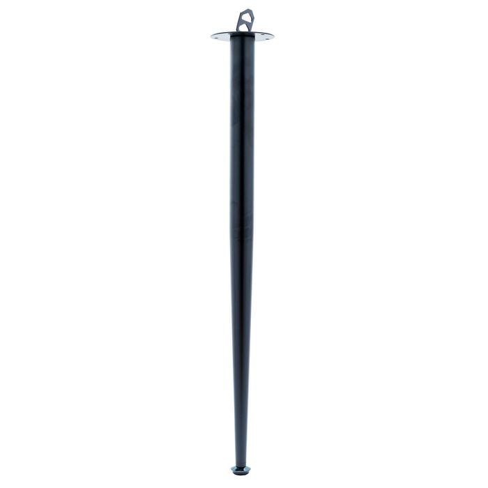 Taskmaster 710 x 40mm Black Steel Adjustable Tapered Furniture Leg