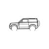 Ignite Laser Land Rover 2022 Defender 90 Silhouette Metal Wall Art Rustic Metal 23.6inch/60cm