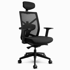 Desky Elite Ergonomic Chair - Black / Headrest