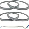 Nutribullet Compatible Blender Seal Gaskets, 600W & 900W Models, Unbranded, 4-Pack with Installation Tool