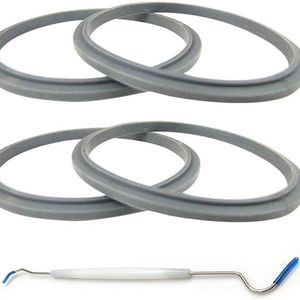 Nutribullet Compatible Blender Seal Gaskets, 600W & 900W Models, Unbranded, 4-Pack with Installation Tool
