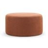 Halle Rust Orange Designer Medium 70cm Round Ottoman Pouf