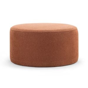 Halle Rust Orange Designer Medium 70cm Round Ottoman Pouf