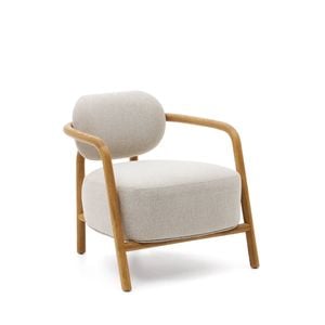 Melqui beige armchair oak