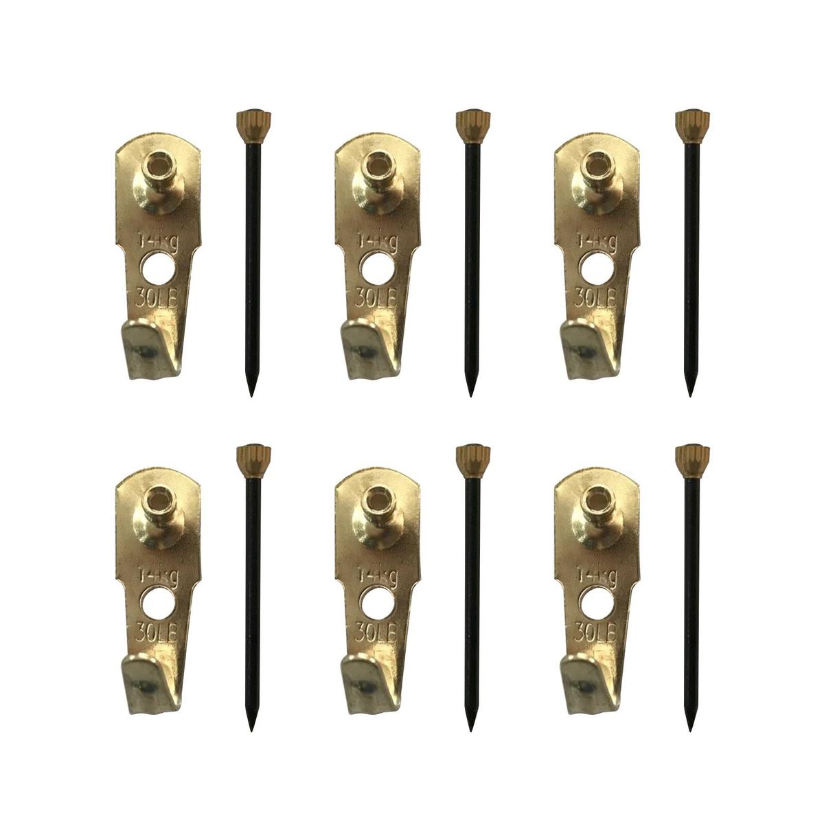 Everhang 15kg Brass Plated Picture Hanging Angle Drives - 6 Pack ...