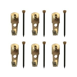 Everhang 15kg Brass Plated Picture Hanging Angle Drives - 6 Pack
