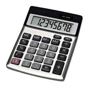 Jastek Compact Portable Desktop 8 Digit Math School/work Calculator Metal