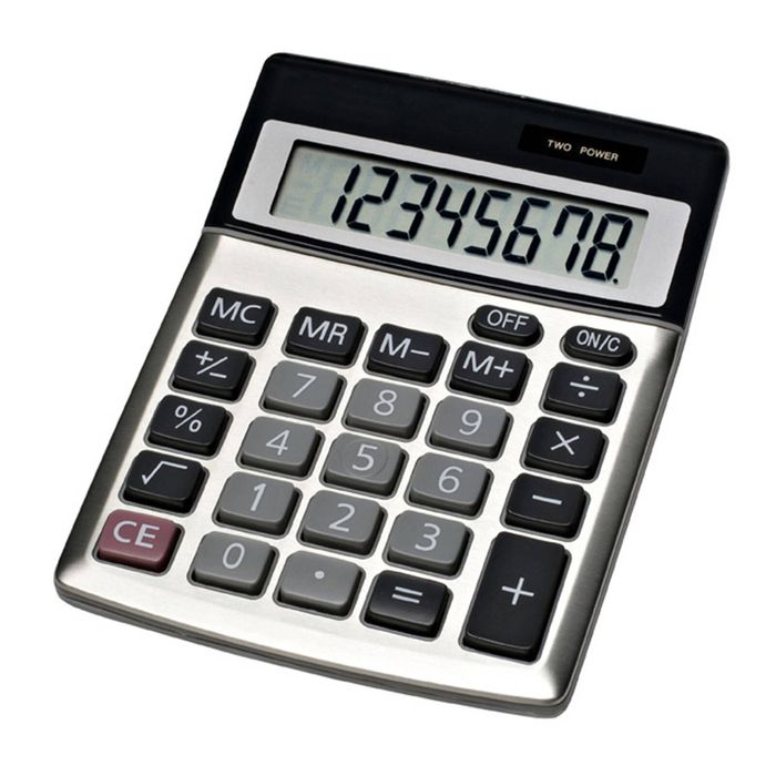 Jastek Compact Portable Desktop 8 Digit Math School/work Calculator Metal