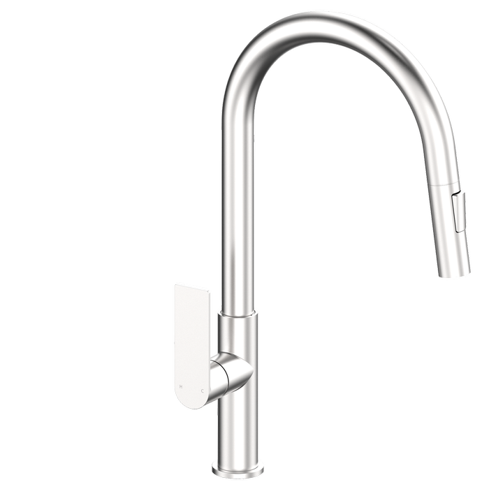 Mondella Brushed Nickel Rococo Pull Down Sink Mixer