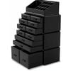 Makeup Cosmetic Organizer Storage with 12 Drawers Display Boxes (Black)