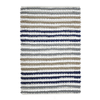 Yarra Textiles Pom-Pom Tufted Bath Mat with 4 colour stripes 100% Cotton 60 x 90 cm
