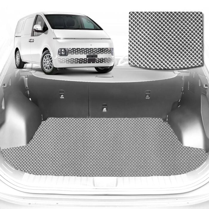 6D Diamond Car Boot Mat for Hyundai Staria 2021-Current-Cargo Mat-Grey-Outback GT