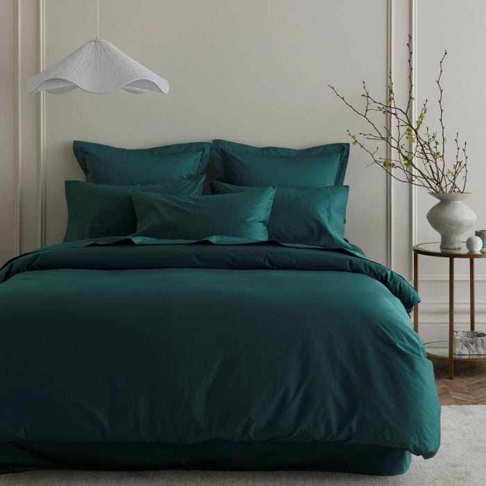 Bedding Co. Quilt Cover Set 1200TC Egyptian Cotton Emerald Green King Single