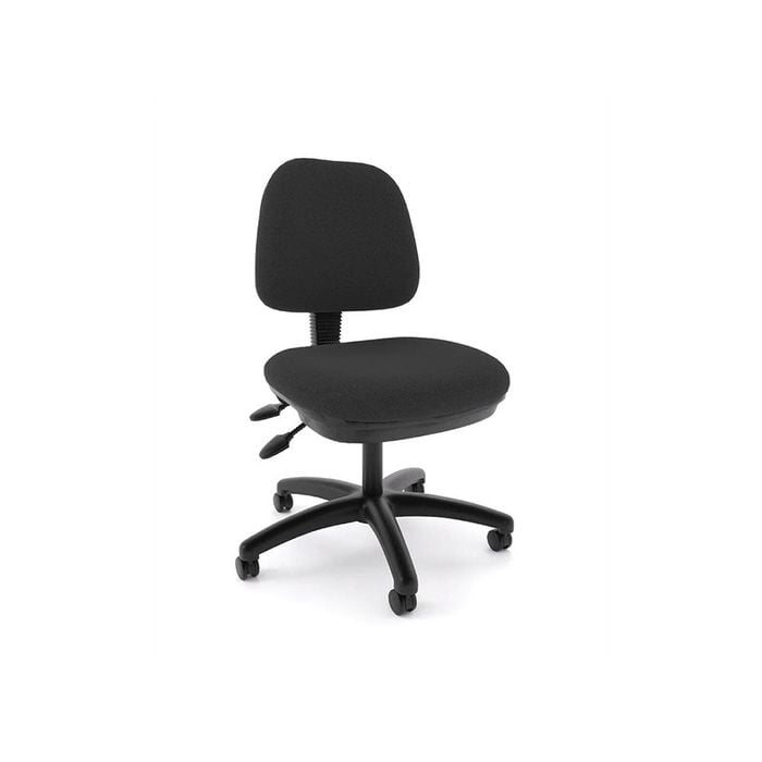 Olg Evo Mid Back Office Chair Plastic Back And Seat Black