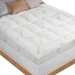 STARRY EUCALYPT Bamboo Fibre Pillowtop Mattress Topper Underlay Pad 11cm Queen