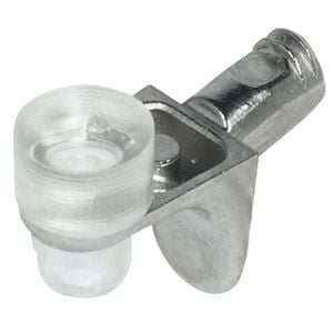 Hafele 14mm Nickel Plated Shelf Support for Glass - 12 Pack