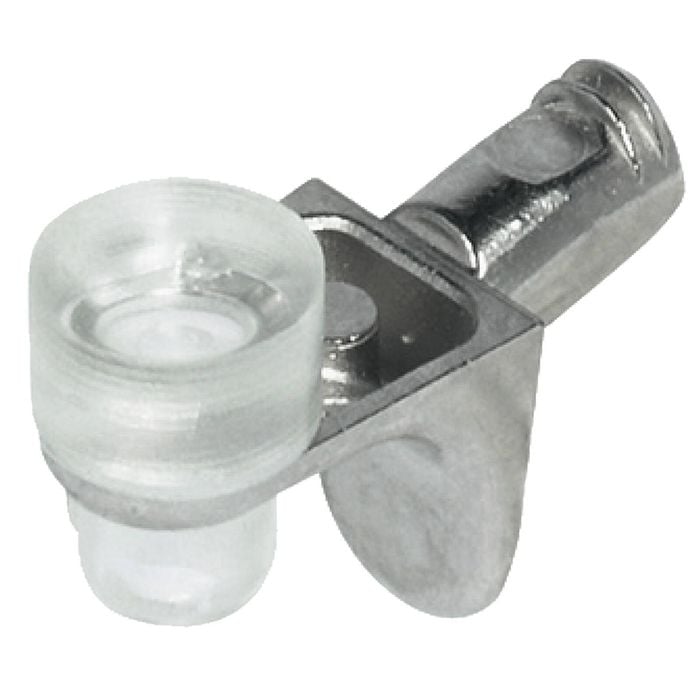 Hafele 14mm Nickel Plated Shelf Support for Glass - 12 Pack