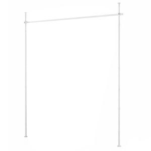 Costway Room Divider Curtain Rod Partition Room Separator Adjustable Floor to Ceiling Tension Rod-White