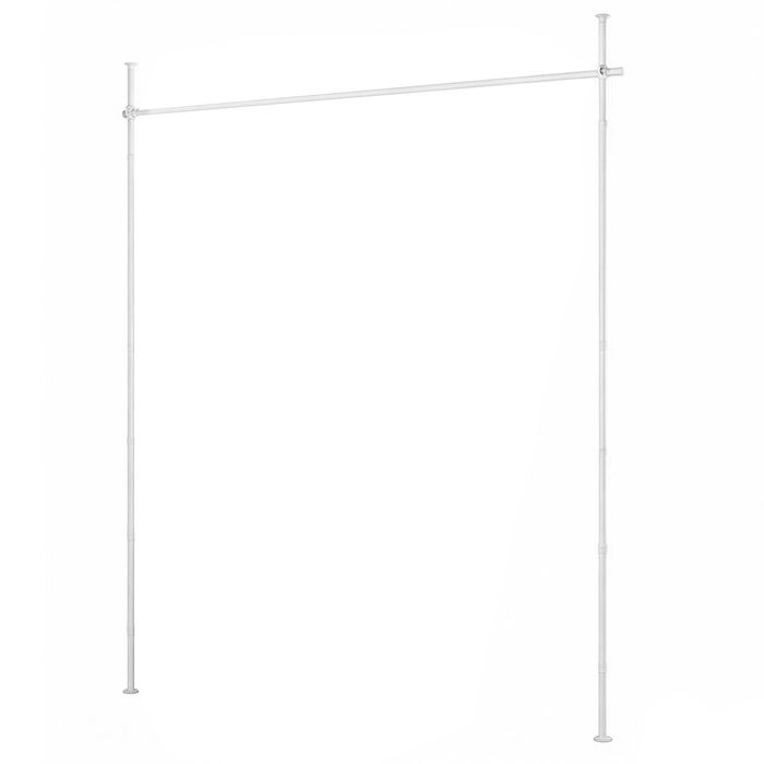 Costway Room Divider Curtain Rod Partition Room Separator Adjustable Floor to Ceiling Tension Rod-White