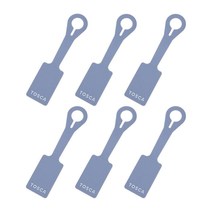 6PK Tosca Silicone Travel Luggage Suitcase Bag Tag Lavender