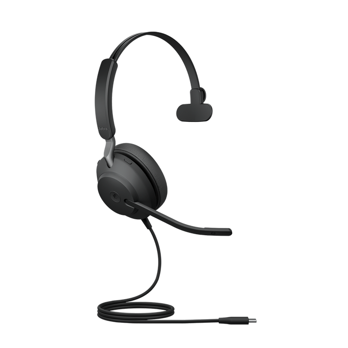 Jabra Evolve2 40 Se Wired Usb-a Ms Mono Headset, 360° Busylight, Noise Isolationg Ear Cushions,