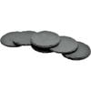 Argon Tableware 10cm Round Slate Coasters - Set Of 6 Drink Coasters Stone Natural Slate Drink Placemats Mug Glass Cup Mats
