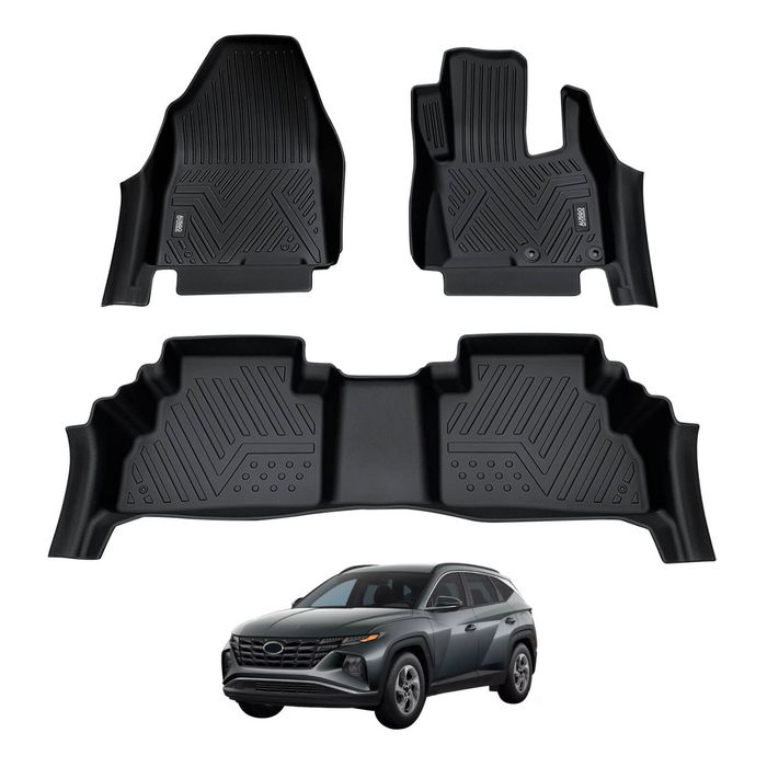 AUSGO Car Floor Mats for Hyundai Tucson Petrol / Diesel 2021-Onwards All-Weather Floor Liners