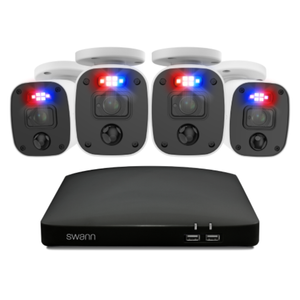 Swann 8-Channel 2K DVR Security System with 4 Cameras, Mics and 1TB HDD