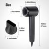 Hair Dryer Lightweight Anion High Speed Quick Dry Electric Led 1800w Black - Black