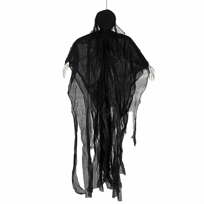 Yezi Halloween Decorations Grim Reaper 130cm Black Polyester Foam