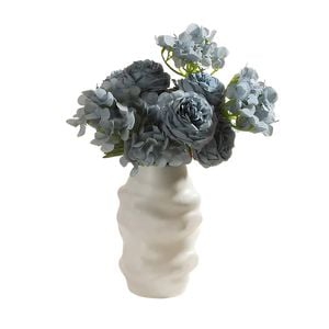 ANYDECO Flower Vase White Medium Melting Style Nordic Pot Home Decor