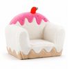 Ufurniture Strawberry Kids Sofa Chair Toddler Couch Soft Armchair, Pink+White