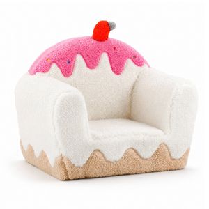 Ufurniture Strawberry Kids Sofa Chair Toddler Couch Soft Armchair, Pink+White