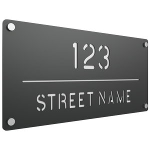 ProtectorAl 580 x 280mm Monument Aluminium Cut Through Custom House Sign