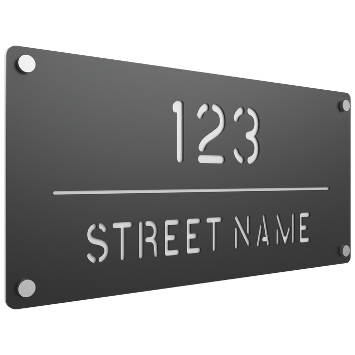 ProtectorAl 580 x 280mm Monument Aluminium Cut Through Custom House Sign
