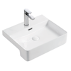 Petra White Semi Recessed Basin 