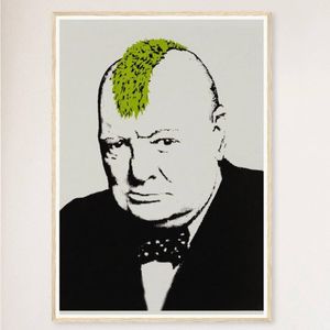 Galrie Banksy Turf War 2003 Artwork - Master Edition Print on Archival Quality Paper, Wood Frame, 70 x 100cm (28 x 40inch)