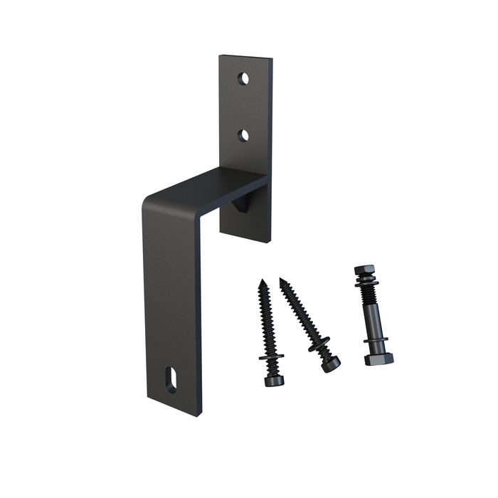 Rolltrak Matte Black Barn Door Bypass Bracket Kit