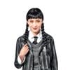 Wednesday Wig Girls Adult Halloween Party Hair Costume Prop Accessory Cosplay
