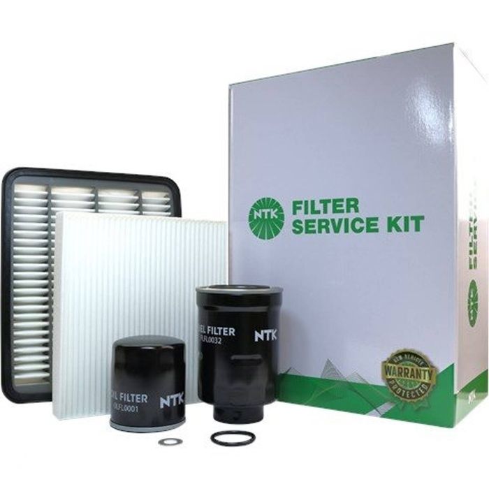 NTK Complete Filter Service Kit for Toyota Landcruiser Prado GDJ150R SUV 2015-2024 2.8L | Air, Oil, Fuel, Cabin Filter