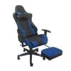 Blue Color High Back Executive Gaming Chair W Footrest Office Computer Seating Racer Recliner Chairs