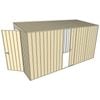 Build-a-Shed 1.5 x 3.7 x 2m Hinged Door Tunnel Shed with Sliding Side Door - Cream